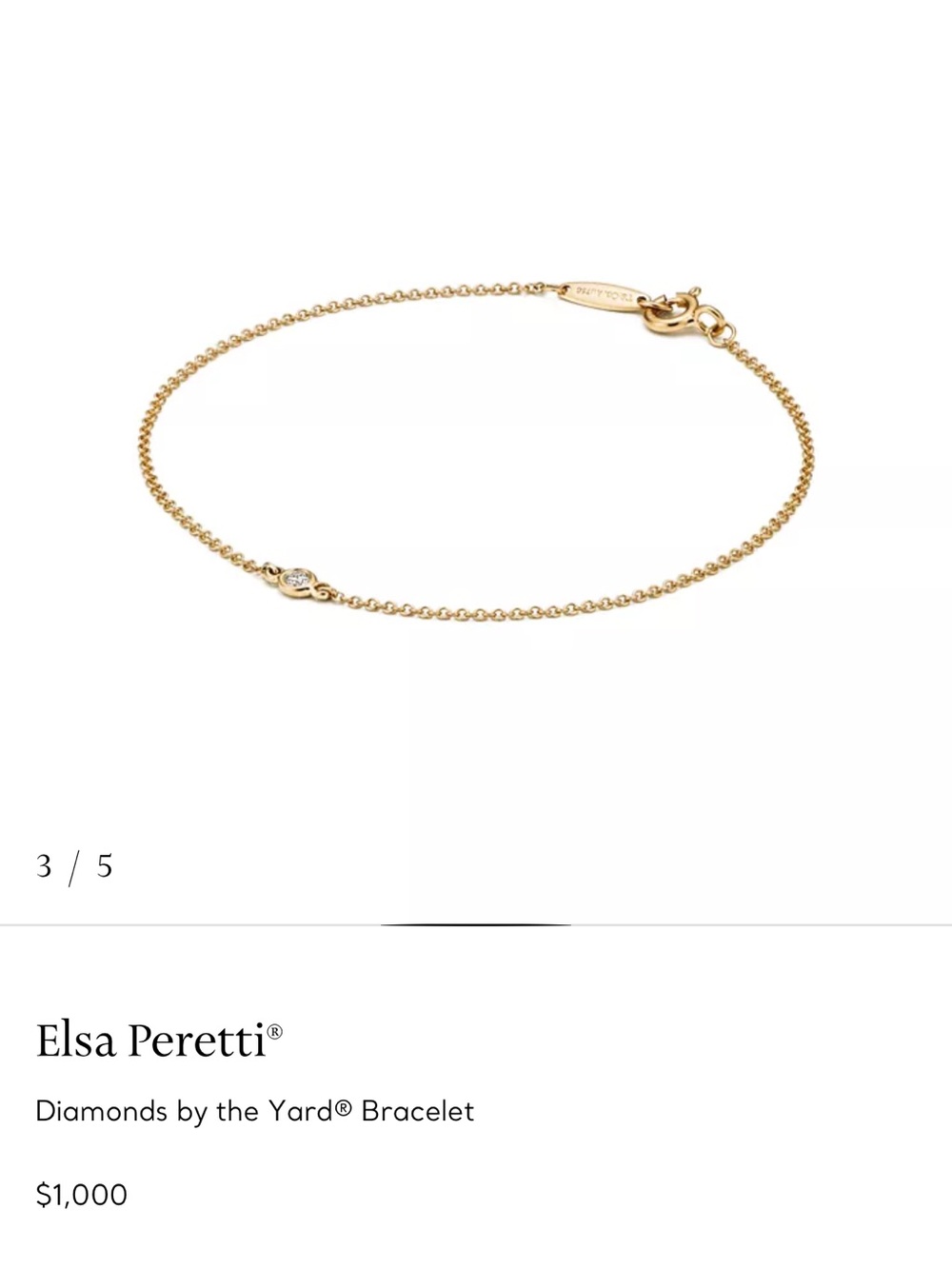 Tiffany & Co. Elsa Peretti® Diamonds by the Yard® Bracelet - Gold